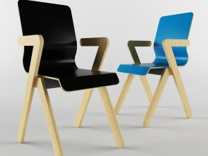 cadeira contempor&acirc;nea Modelo 3D