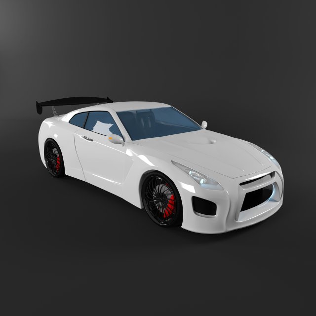 nissan gt-r Modello 3D .c4d .max .obj .3ds .fbx .stl .blend 