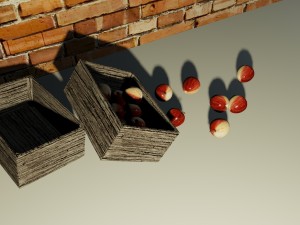 apple in box 3D 模型