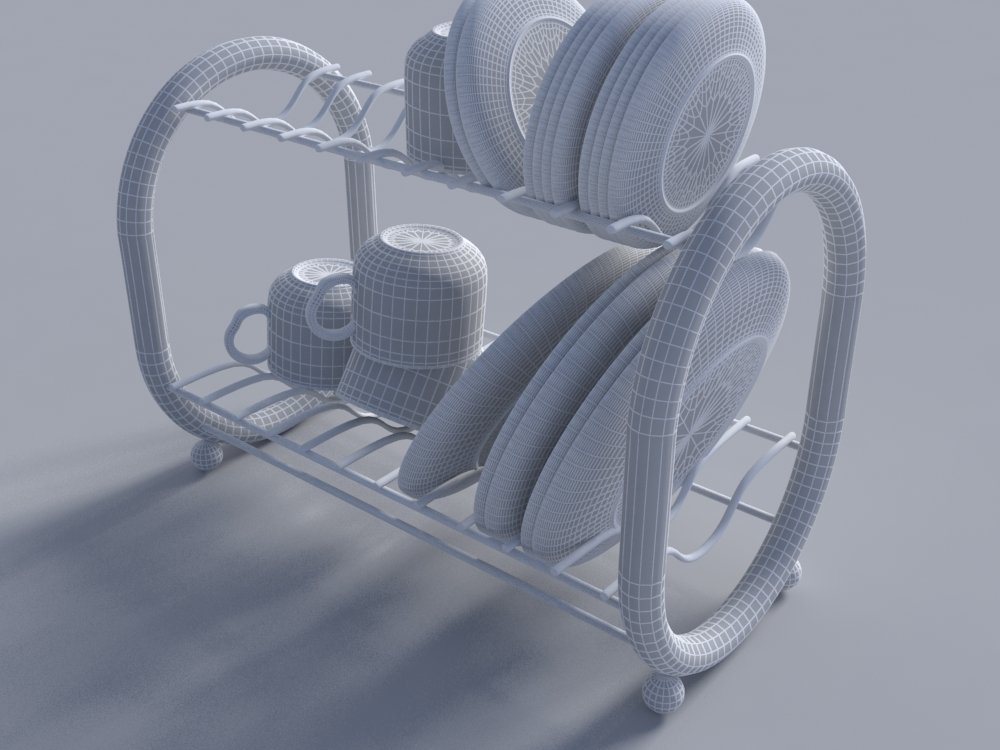 dish drainer 3D Model in Cookware Tools 3DExport