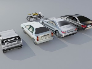 low poly cars Modèle 3D