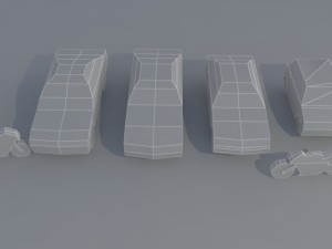 low poly cars Modèle 3D