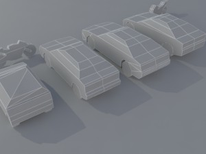 low poly cars Modèle 3D