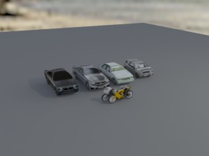 low poly cars Modèle 3D