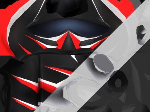 low poly mini motorcyclist Model 3D