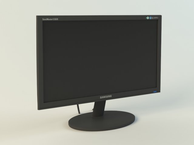 lcd samsung syncmaster e2020 3D मॉडल .c4d .max .obj .3ds .fbx .stl .blend 
