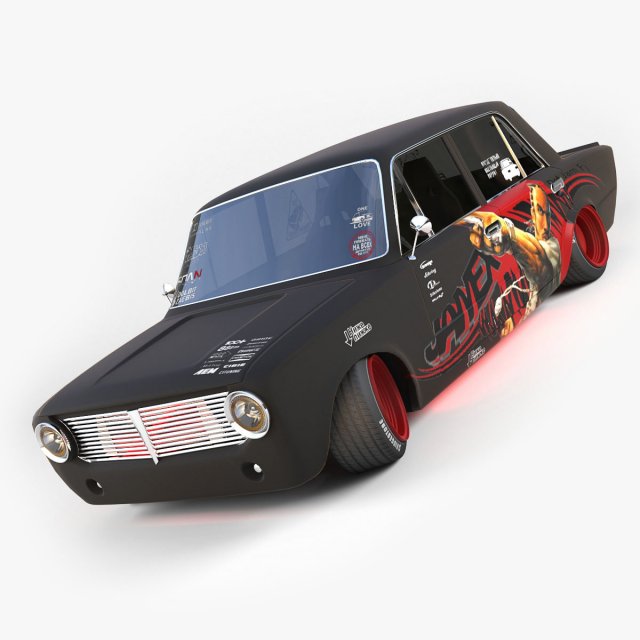 vaz 2101 custom Model 3D .c4d .max .obj .3ds .fbx .stl .blend 