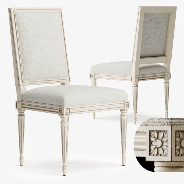 chair louis xvi b 3D Model .c4d .max .obj .3ds .fbx .stl .blend 