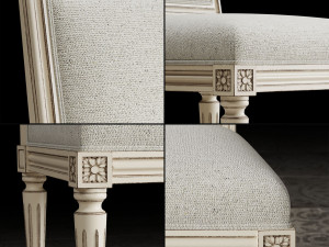 chair louis xvi b 3D Model