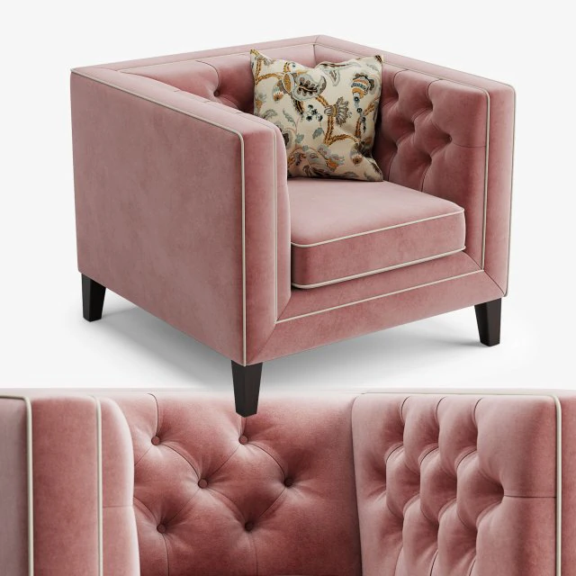 armchair pinkslip b 3D Model .c4d .max .obj .3ds .fbx .stl .blend 
