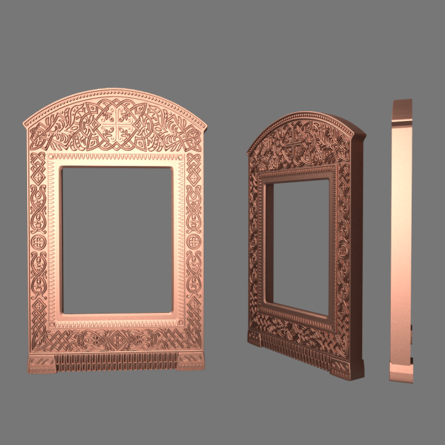 byzantine icon frame case Model Cetak 3D .c4d .max .obj .3ds .fbx .stl .blend 