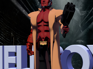 hellboy rigged model for animation in blender 3D Модель