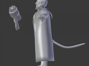 hellboy rigged model for animation in blender 3D Модель