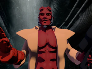 Hellboy opgetuigd model voor animatie in blender 3D Model