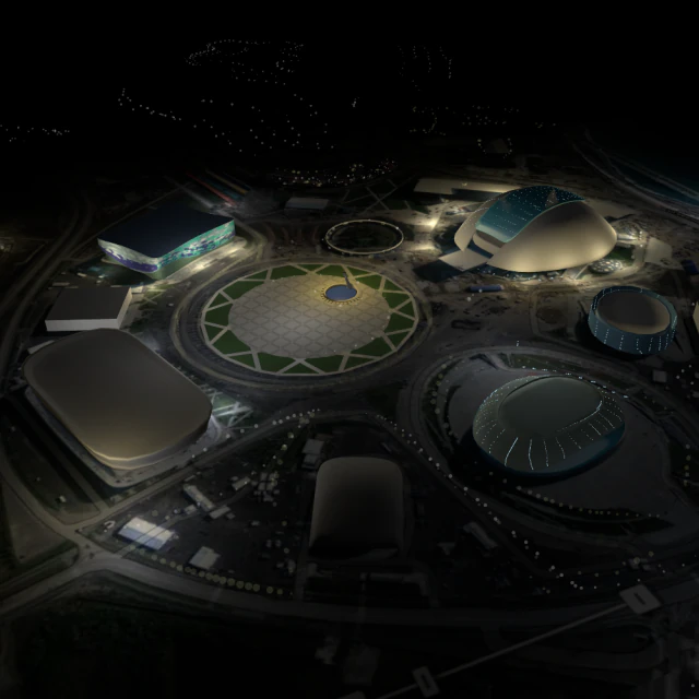 Low poly sochi 2014 olympic park 3D Model .c4d .max .obj .3ds .fbx .stl .blend 