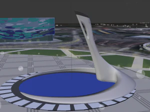 Low poly sochi 2014 olympic park 3D Model