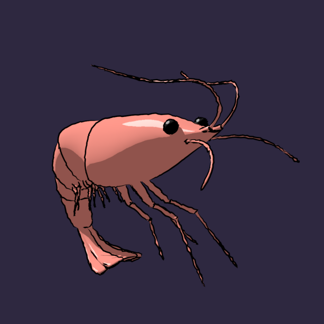rigged low poly shrimp for animation in blender Modelo 3D .c4d .max .obj .3ds .fbx .stl .blend 