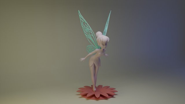 Tinker Bell Model do druku 3D .c4d .max .obj .3ds .fbx .stl .blend 