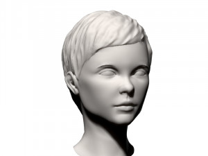 young girl head 3D Model