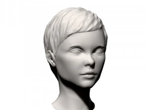 kepala gadis muda Model 3D