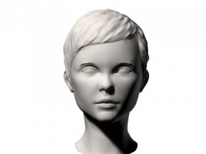 young girl head 3D Model