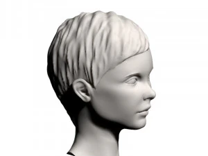 young girl head 3D Model