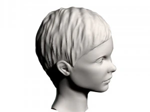 young girl head 3D Model