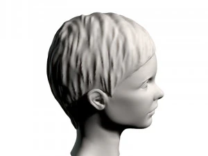young girl head 3D Model
