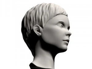 young girl head 3D Model