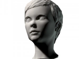 young girl head 3D Model