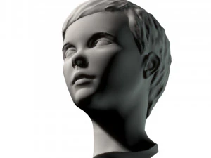 young girl head 3D Model