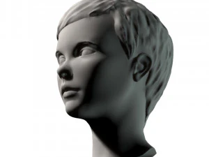 young girl head 3D Model