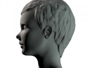 young girl head 3D Model