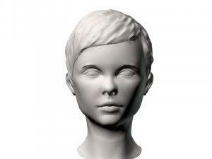 young girl head Modelo 3D