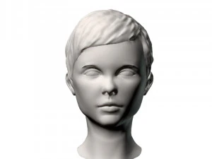 young girl head 3D Model