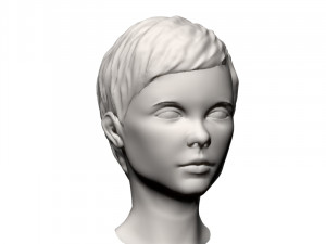 young girl head Modelo 3D