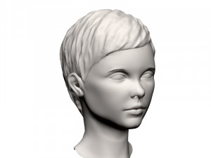 young girl head Modelo 3D