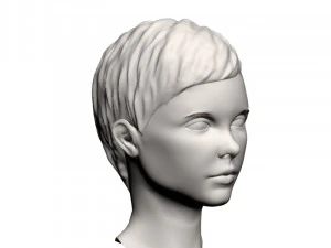 young girl head 3D Model