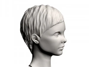 young girl head 3D Model