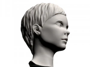 young girl head 3D Model