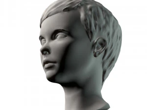 young girl head 3D Model