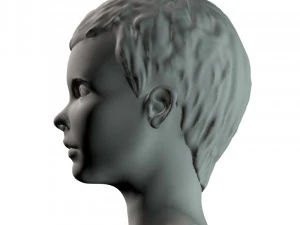 young girl head 3D Model