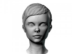 young girl head Modelo 3D