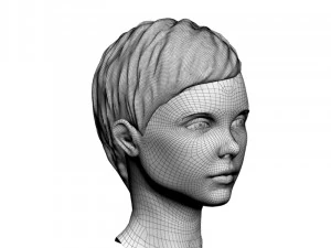 young girl head 3D Model