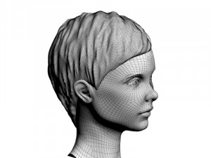 young girl head Modelo 3D