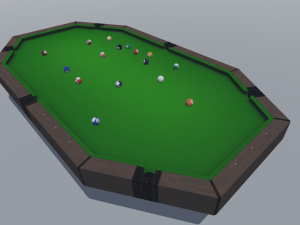 set of tables for billiards 3D मॉडल