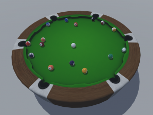 set of tables for billiards 3D मॉडल