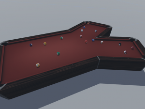 set of tables for billiards 3D मॉडल