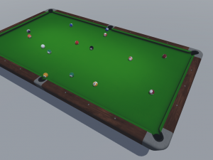 set of tables for billiards 3D मॉडल