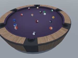 set of tables for billiards 3D मॉडल